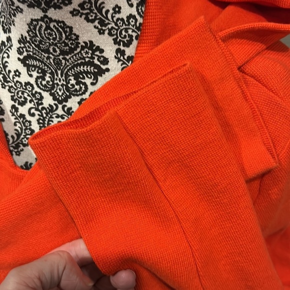 NWT Anne Klein red jacket beautiful black leather buttons , size large - Picture 2 of 13